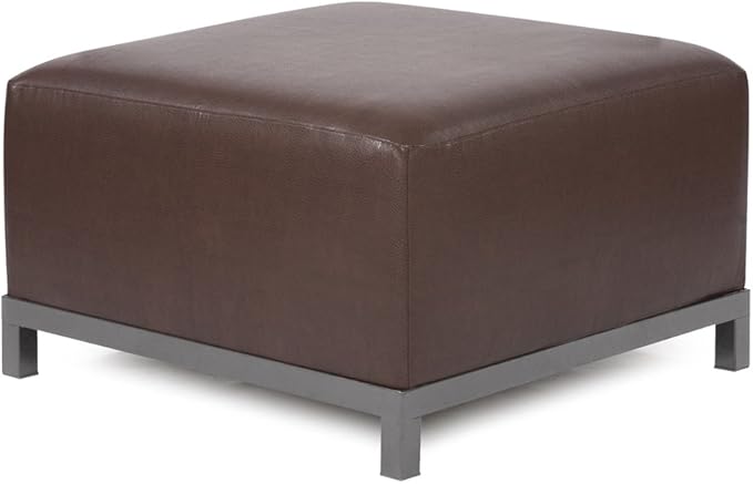 Howard Elliott Axis Chair with Cover for Both Indoor & Outdoor Seating, Cushioned Chair & Seating Titanium Frame Chair for Living Room, Office and Bedroom, 30.5 x 32.5 x 30 Inches, Avanti Pecan