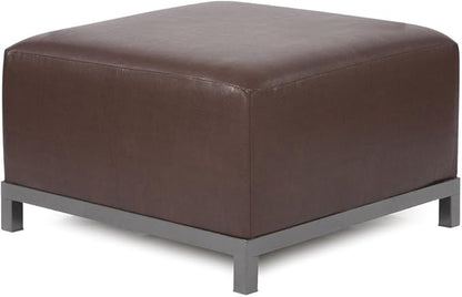 Howard Elliott Axis Chair with Cover for Both Indoor & Outdoor Seating, Cushioned Chair & Seating Titanium Frame Chair for Living Room, Office and Bedroom, 30.5 x 32.5 x 30 Inches, Avanti Pecan