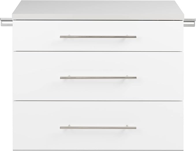 Prepac HangUps 30” Wide Wall Mount 3-Drawer Storage Cabinet, Ideal for Tool Storage, Organization for Garage, Kitchen, Laundry, Bathroom, Home Office and More, 30”W x 24”H x 16”D, White