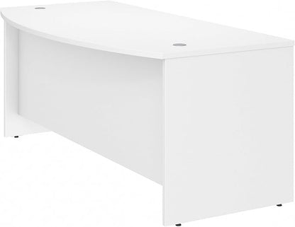 Bush Furniture BSHSCD172WH Studio C White 72W x 36D Bow Front Desk