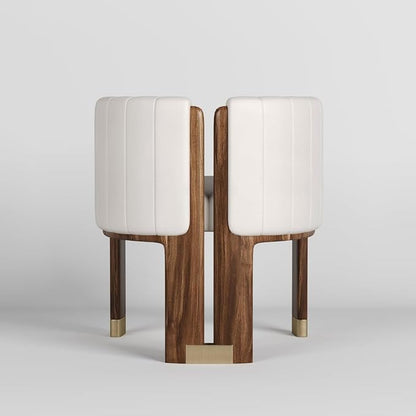 homary Velvet Fluted Accent Chair for Living Room with Wood Frame, High Resilience Foam, Elegant Modern Armchair (White)