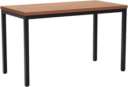 Modern Simple Style Computer Desk Standing Table 24x48 Inches Office Desk Computer Table Study Writing Desk Workstation for Home Office Black Metal Frame