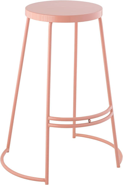 JONATHAN Y BSL1001C Hula 28.75" Modern Designer Iron Curved Backless Bar Stool for Home, Kitchen, Dining Room, Workspaces, Cafes and Resturants, Pink Frame