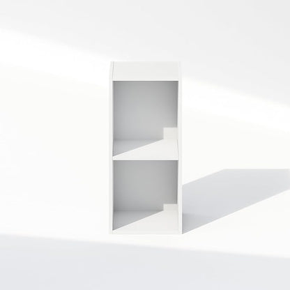 Furinno Reed 2-Tier Closet Organizers and Storage, Closet Organizer, Open Shelf Closet Storage, for Wardrobe, Bedroom, Living Room, 10-Inch Width, White