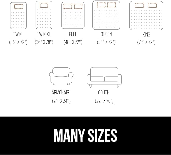 GORILLA GRIP Non Slip Couch Gripper, Prevents Couches from Sliding and Holds Bed in Place, Pad Grips Beds, Sofa, Mattresses, Chair Cushions and Helps Keep Topper from Slipping, Easy Trim Pads
