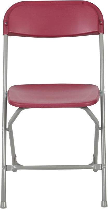 Hercules Series Plastic Folding Chair Red - 10 Pack 650LB Weight Capacity Comfortable Event Chair-Lightweight Folding Chair