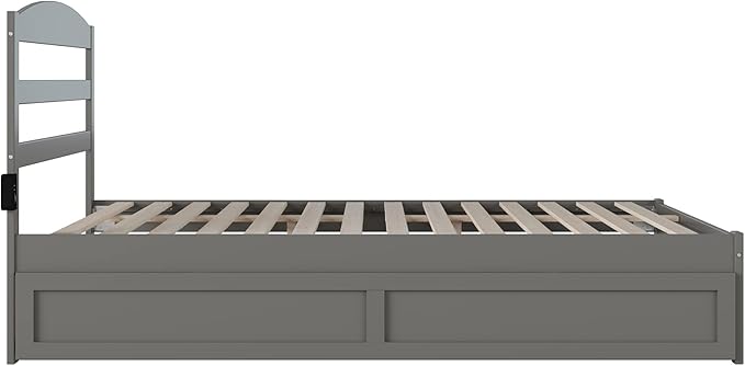 AFI, Warren Queen Platform Bed with Twin XL Trundle, Grey