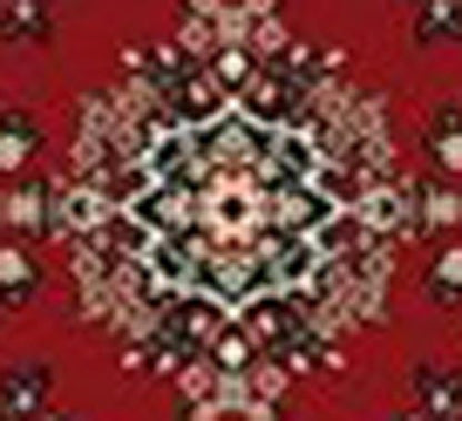 Home Dynamix Premium Sakarya Traditional Medallion Border Area Rug, Claret, 1'9"x7'2" Runner