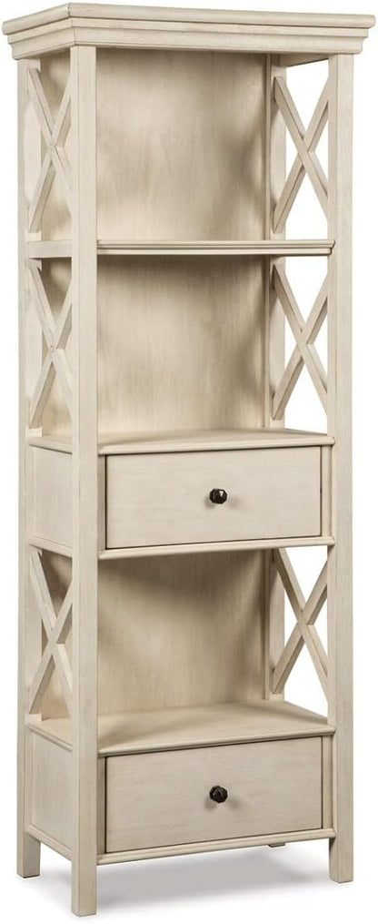 Signature Design by Ashley Bolanburg Cottage Chic Display Cabinet or Bookcase, Antique White