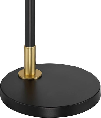 Possini Euro Design Baltar Modern 68 1/2" Tall Standing Floor Lamp Curved Arc Dimmable Black Gold Metal Brass Finish Living Room Bedroom House Reading Office Home Decor Entryway Dining Dome Shade