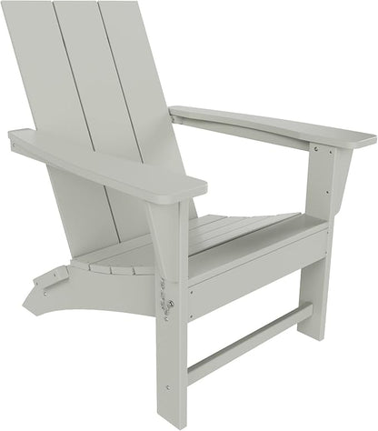 Costaelm Folding Adirondack Chairs, Outdoor Patio Adjustable Lawn Chairs, Weather Resistant Outside Firepit Chairs for Porch, Poolside, Garden, Backyard Deck, Sand