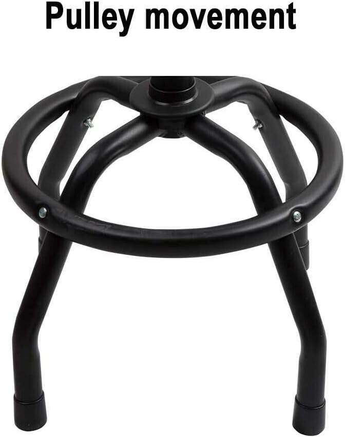 PONO 300-Pound Adjustable Height Bar Stool, Pneumatic Swivel Bar Stool, 360 Degree Swivel, Heavy Duty Steel Frame Stool Perfect for Home, Bar, Garage and Shop, Black