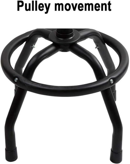 PONO 300-Pound Adjustable Height Bar Stool, Pneumatic Swivel Bar Stool, 360 Degree Swivel, Heavy Duty Steel Frame Stool Perfect for Home, Bar, Garage and Shop, Black
