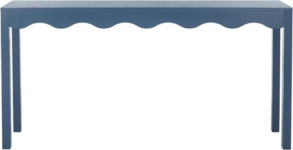 SAFAVIEH Home Collection Lilith Farmhouse French Country Blue Wavy Console Table for Entryway, Living Room, Foyer