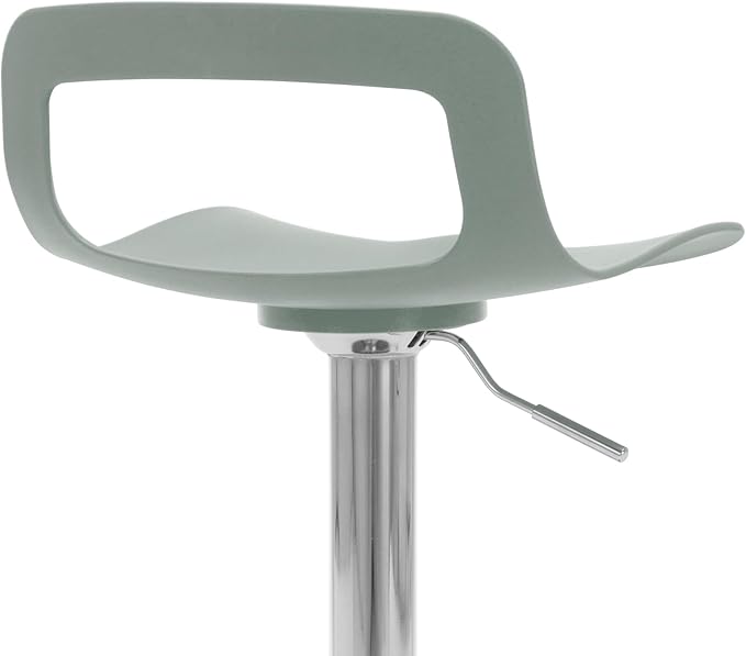 NOBPEINT Contemporary Chrome Air Lift Adjustable Swivel Bar Stool (2 Pieces, ‌Mint Green)