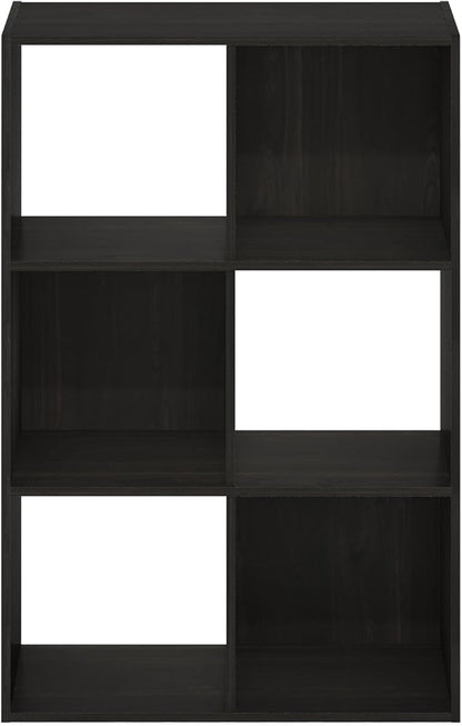 Furinno PELLI Closet Organizers and Storage, 6-Cube Closet Organizer, Open Shelf Closet Storage, for Wardrobe, Bedroom, Living Room, Espresso