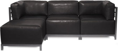Howard Elliott Axis Chair with Cover for Both Indoor & Outdoor Seating, Cushioned Chair & Seating Titanium Frame Chair for Living Room, Office and Bedroom, 30.5 x 32.5 x 30 Inches, Avanti Black