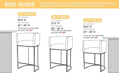 Contemporary Cream Linen Bar Stools Set of 3, 32" Upholstered Fabric Counter Height Barstool Kitchen Counter Island Stools with Golden Metal Base