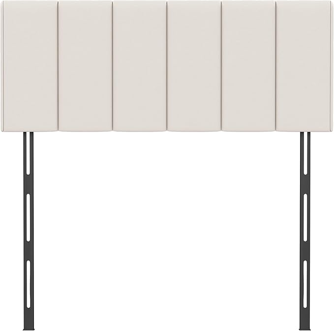 HAOBO Home Upholstered Headboards Foldable Queen/Full Faux Leather Panels with Height Adjustments-White
