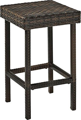 Crosley Furniture Palm Harbor Wicker Counter Height Outdoor Bar Stools, Set of 2, for Backyard, Patio, Deck, Brown