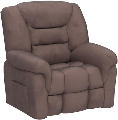 ANJ Rocker Recliner Chair Oversized Manual 360° Swivel Recliners Comfy Glider Rocking Chairs for Big Man Extra Wide Overstuffed Reclining Chair for Living Room, Camel