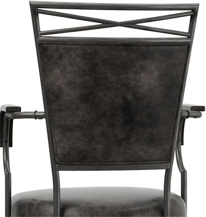 Hillsdale Bridgetown Metal Bar Height Swivel Stool, Pewter