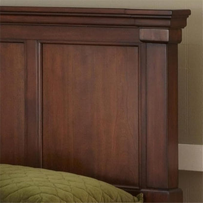 BOWERY HILL Traditional Wood Queen Headboard in Brown Finish