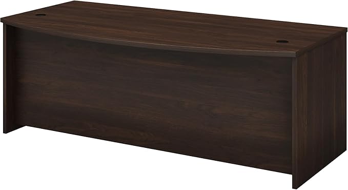 Bush Business Furniture Studio C Bow Front Desk, 72W x 36D, Black Walnut