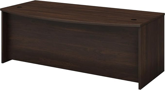 Bush Business Furniture Studio C Bow Front Desk, 72W x 36D, Black Walnut