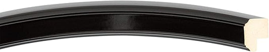 OVALCREST Oval Beveled Wall Mirror for Home Decor - Toronto Style - Gloss Black - 26" x 22"