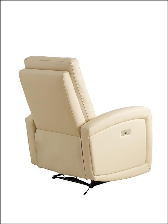 Power Recliner Chairs for Living Room,Wall Hugger Recliners with Power Headrest Type-C Charger, Leather Electric Recliner Chair for Adult, Black