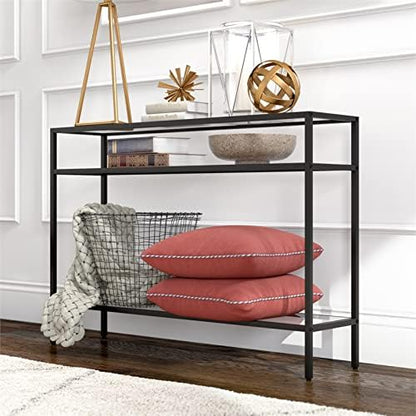 Siviline 42'' Wide Rectangular Console Table in Blackened Bronze