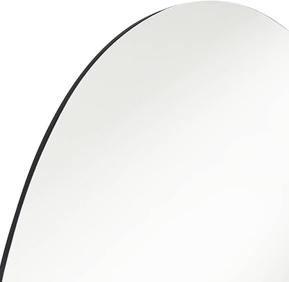 Possini Euro Design Brando Round Decorative Wall Mirror Modern Silver Frameless 37 3/4" Wide for Bedroom Living Room Home House Office Entryway