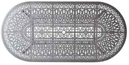Elizabeth Cast Aluminum Powder Coated 7pc Outdoor Patio Dining Set with 42" X 72" Oval Table - Antique Bronze