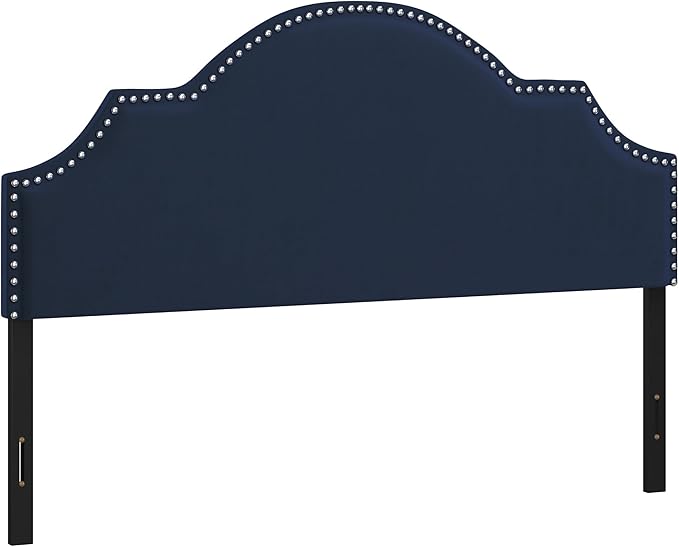 Hillsdale, Cynthia Upholstered Full/Queen Adjustable Headboard, Navy