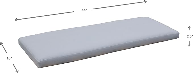 Tommy Bahama Bench Cushion, 44" X 16" X 2.5", Bamboo Bay Cloud