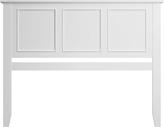 Scurrty Antique Style Wood Headboard Queen Size, Modern Headboard with Vintage Wood Frame, Bedroom Furniture (White)