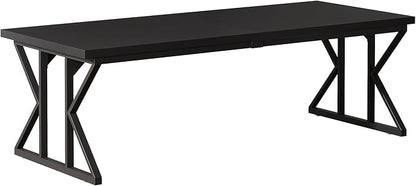 Tribesigns 78.74-Inch Large Executive Desk, Industrial Home Office Computer Desk, Simple Long Writing Study Table Business Furniture (Black)