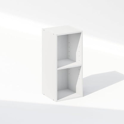 Furinno Reed 2-Tier Closet Organizers and Storage, Closet Organizer, Open Shelf Closet Storage, for Wardrobe, Bedroom, Living Room, 10-Inch Width, White