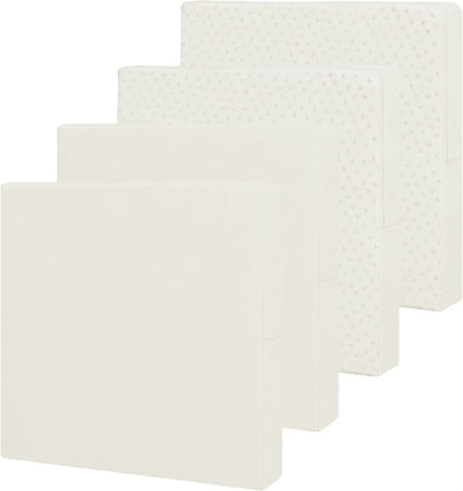 Easy-Going Waterproof Patio Cushion Covers 24x22x4 inch 4 Pack Replacement Non-Slip Outdoor Seat Cushion Slipcover with Zipper. Cream