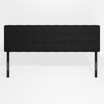 Furinno Roanne Headboard King Size, Tufted Upholstered Wooden Headboard, Bed Frame Mount Head Board, Easy Assembly, for Bedroom, Dorm, Plain Black