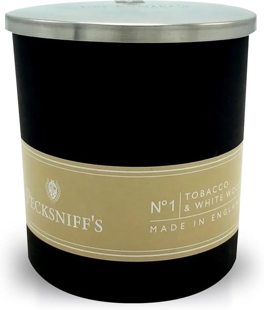 Pecksniffs Tobacco & White Wood Scented Candle | 1 Wick, 100g/3.5oz