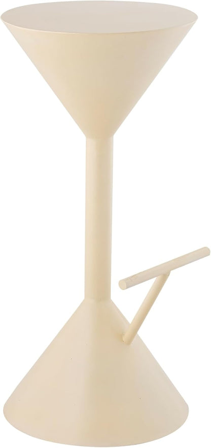 JONATHAN Y BSL1003B Chronos 29.75" Modern Industrial Iron Hourglass Backless Bar Stool with Foot Rest for Home, Kitchen, Dining Room, Workspaces, Cafes and Resturants, Almond