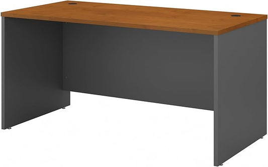 Bush Furniture Series C Office Desk, Large Computer Table for Home and Professional Workplace, 60W, Natural Cherry/Graphite Gray