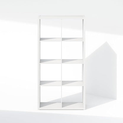 Furinno Cubic Closet Organizers and Storage, 8-Cube Closet Organizer, Open Shelf Closet Storage, Extra Thick Frame for Wardrobe, Bedroom, Living Room, White