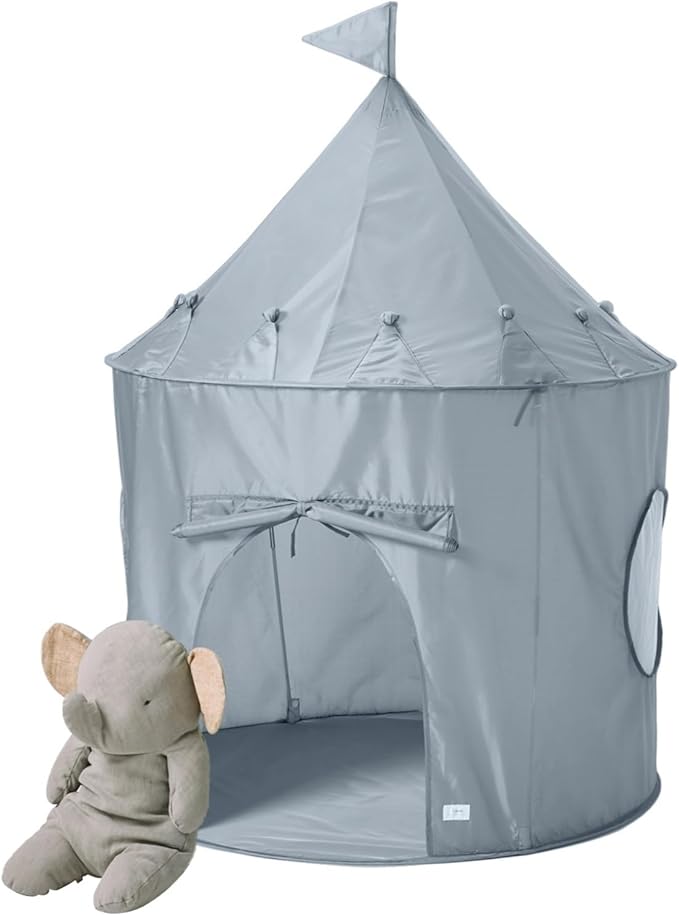 3 Sprouts Kids Play Tent - Sustainable Recycled Fabric – Fun Spacious Childs Playhouse for Indoor Games for Boys & Girls - Durable Fort Pop Up House for Toddlers & Children Age 3-10 - Blue