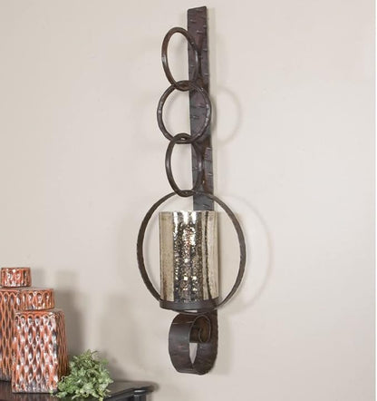 Uttermost 19850 Falconara Metal Wall Sconce, Brown