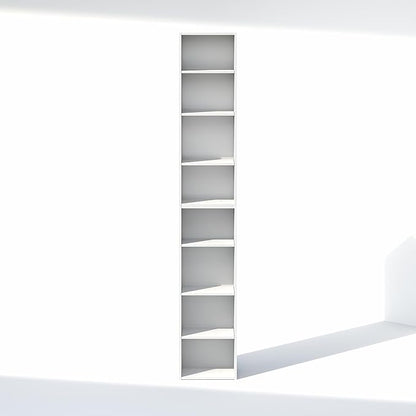 Furinno PASIR 8-Tier Closet Organizers and Storage, Open Shelf, Storage Organizer, 12-Inch Width, for Closet, Bedroom, White