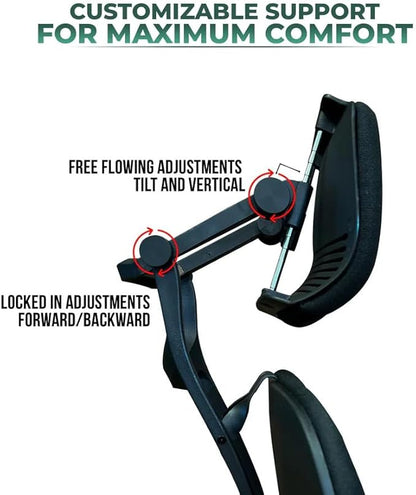 OFFICE LOGIX SHOP Leap V2 Chair with Headrest Bundle (Fabric, Black)