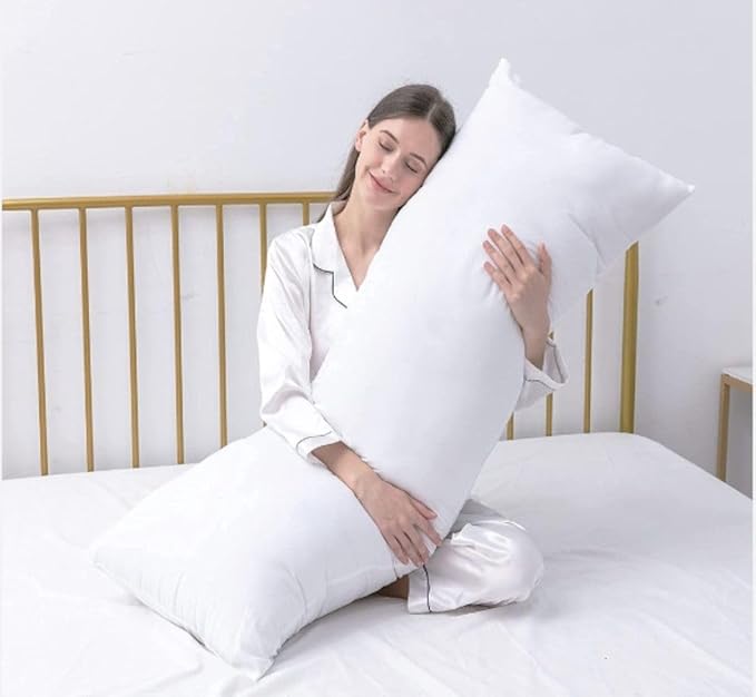 MoonRest® Synthetic Down Alternative 16x40 Lumbar Pillow Insert Form, for Decorative Throw Pillow, Sofa, Cushions, Body and Bed - Pack of 2- Size 16” X 40”